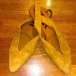 Zara sling back ballet flat, golden taupe color size EU 39